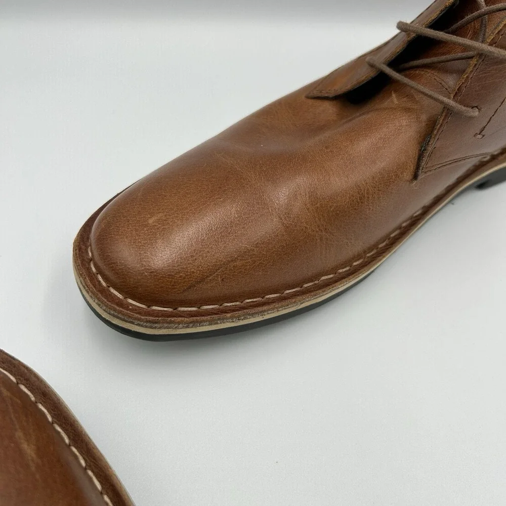 Steve Madden Men Hestonn‎ Chukka Boots Size US 8.5 Tan Brown Leather